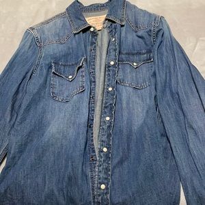 American Eagle long sleeve denim shirt lg (item16)